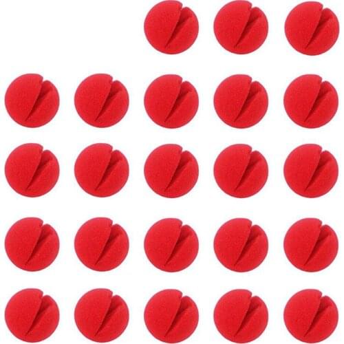 50Pcs Fun Foam Clown Nose Circus Party Comic Christmas Halloween Costume Favor Supplies Decorations Festival Props