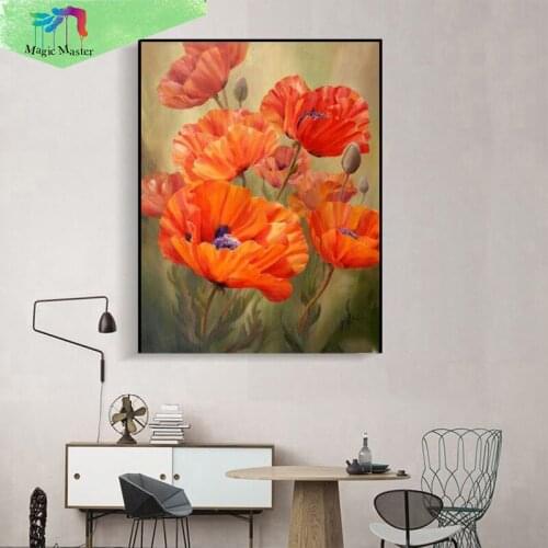 5D Diamond Embroidery Flowers DIY Diamond Painting Cross Stitch kit Mosaic Abstract Oil Painting Resin Craft Home Decoration RD2