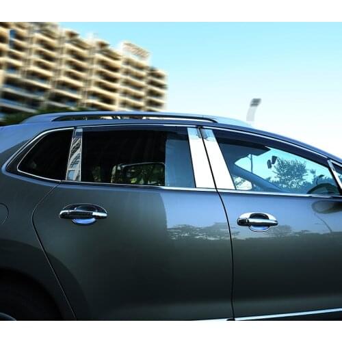 8pc for Peugeot 3008 2013 2014 2015 2016 B column decorated Window column bar Bright stocler