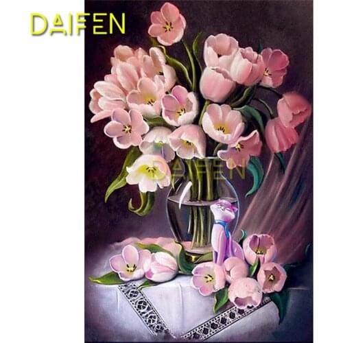 DIY 3D Diamond mosaic Full Round Diamond painting Cross stitch Poppy flower Full Square Diamond embroidery vase Poppy flower