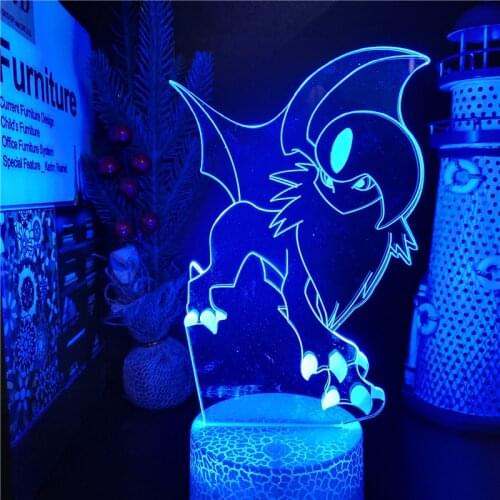 Anime 3d LED Lampara Pokemon Absol Figures for Child Kids Gift Night Light Color Changing Acrylic Table Desk Lamp Xmas Gifts