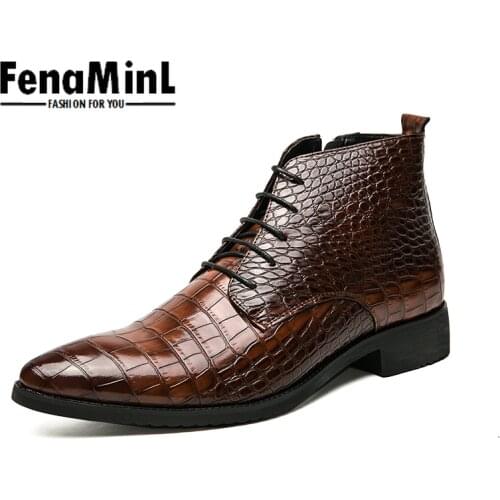 FenaMinL Mens Leather Shoes