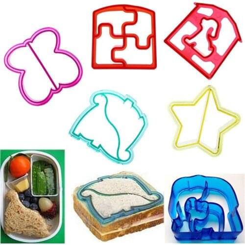 Bread Mould Cutter DIY Creative Cute Star Animals Shape Sandwich Toast Cookie Plastic Mold Breakfast Cutting Baking Tools Decor