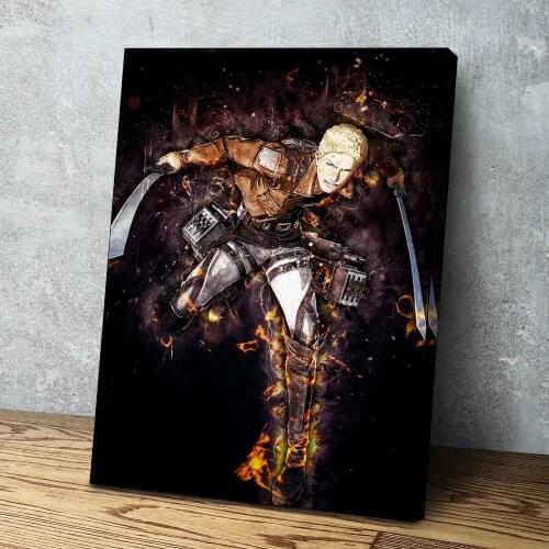 HD Printed Attack On Titan Canvas Painting Wall Art Anime Picture Modular Modern Living Room Home Decoration Reiner Braun Poster