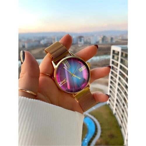 Men & women Steel Magnet Mesh Cord Wrist watch