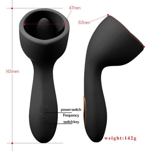 Male Female Adult Toy Powerful Tongue Licking Vibrator Massager Nipple Clitoris Stimulator Oral Sex Toys for Couple Masturbator