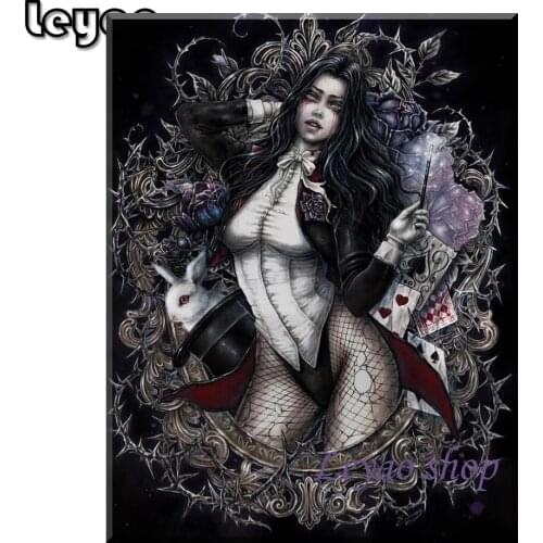 Diy Diamond Painting Set Vampire woman 5D Diamond Embroidery Cross Stitch Fantasy Pictures Of Rhinestones Full Mosaic Wall Art
