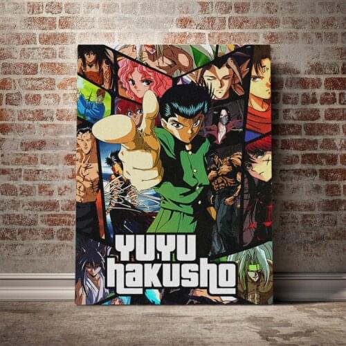 Wall Art Poster Modular Pictures Yuyu Hakusho Anime Printed Canvas Painting Yusuke Urameshi Home Decoration Living Room Frame