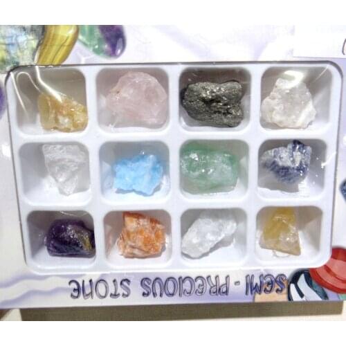 Natural stone Quartz Crystal Turquoises Opal tiger eye aventurine pendant for diy Jewelry making necklace Accessories12PCS