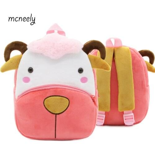 2-4 Years Old Kindergarten Kids Sheep Backpacks Baby Girls Boys Cute Schoolbag Plush Backpack Children Cartoon School Bags