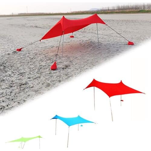 Beach Sunshade Portable Sun Shade Tent With Sandbag UV Large Family Canopy For Outdoor Fishing Camping Beach Sunshade Awning Set