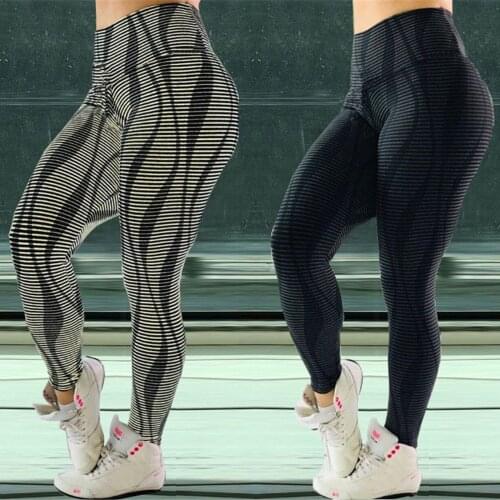 Push Up Leggings Fitness Print Hip Lift Female Pants Workout Sports Gym Running High Waist Booty Women Workout Leggins