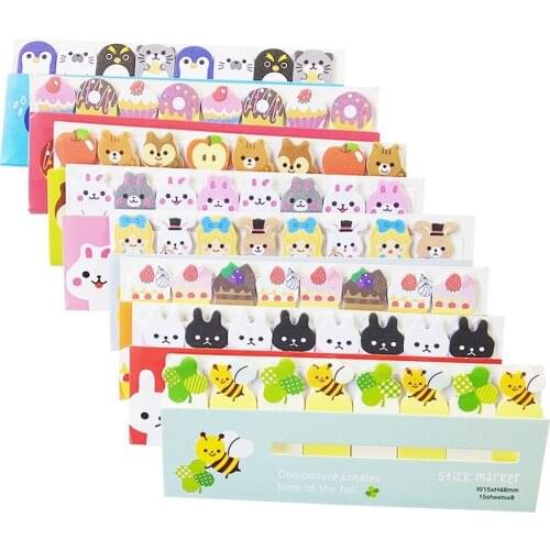 30 Pack/lot Kawaii Cartoon Animals Sweet Cake Memo Pad Sticky Notebook Stationery Paper Label Stickers Mini Notes Memo