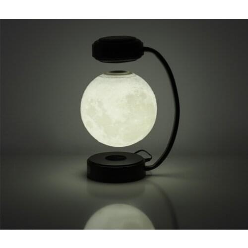 Levitating Moon Lamp Unique Design Bend pipe Maglev 3D Printing Floating Lunar Lamp Home Office Room Decorations Creative Gifts