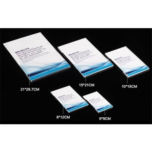 Vertical Transparent A4 Office Restaurant Wall Poster Photo Holders Clear Acrylic Sign Frame with Adhesivetape Card Stand 10pcs