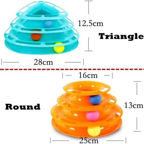 Funny Cat Pet Toys Cat Crazy Ball Disk Interactive Amusement Plate Play Disc Trilaminar Turntable Cat Toy
