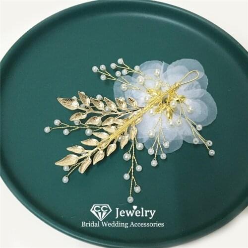 CC Hairgrips Wedding Hair Accessories for Women Engagement Jewelry Bridal Hairwear Flower Shape Headdress Clips Hairpins M191