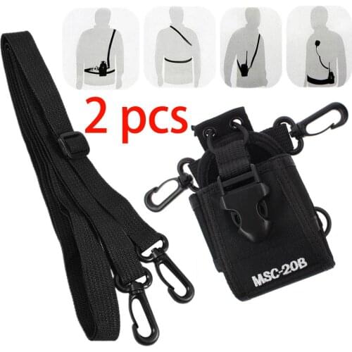 2 pcs MSC-20B Radio Case for Baofeng Walkie Talkie UV-5R UV-82 UV9R Plus UV-888s For Motorola HT750 Kenwood Portable Radio