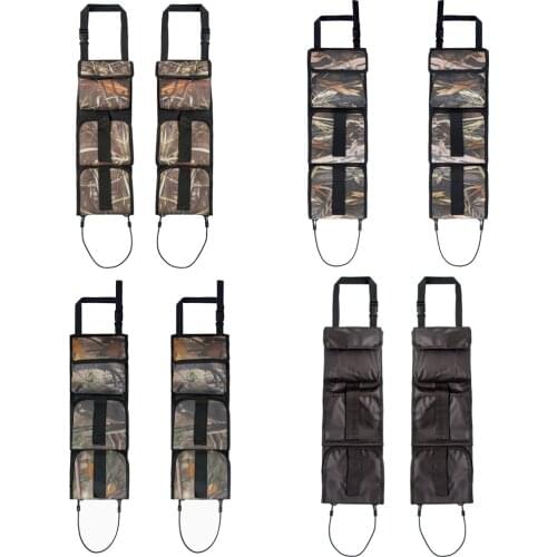 2pcs Car Backseat Gun Sling Rack Holder Portable Rifle Hanging Belt Holder for Cars Trucks Hunting Organizer Storage Bag Camo