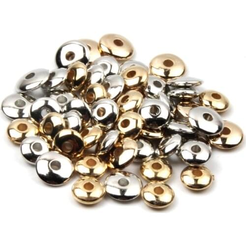 200-400pcs/lot 5 6mm Abacus CCB Plastic Spacer Bead Flat Round Loose Beads For Jewelry Making DIY Bracelet Necklace Supplies