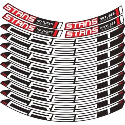 2020 NOTUBES CREST MK3 mountain wheel set stickers mtb bike rim decal