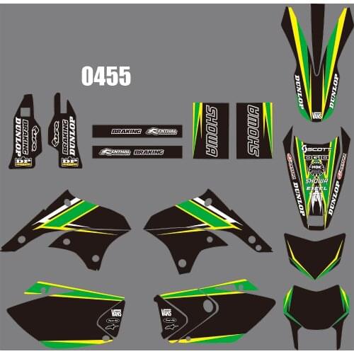 3M 0455 Motorcycle Team Graphic Decal Stiker Kits for Kawasaki KLX450 2008-2012 dirt bike sticker for Kawasaki KLX450