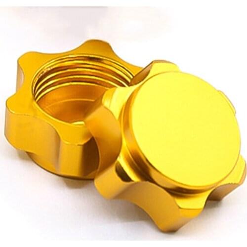 4Pcs Aluminum Wheel Hub Cover Anti-Dust Cover 17mm Hex Nut for 1/8 RC Car