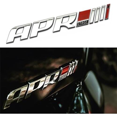 Car Styling APR Stage l ll+ Emblem 3D Car Stickers Trunk Badge Accessories For Audi A4 B8 B9 A3 A5 B6 A6 C6 C7 Q5 Q7 TT RS3 RS4