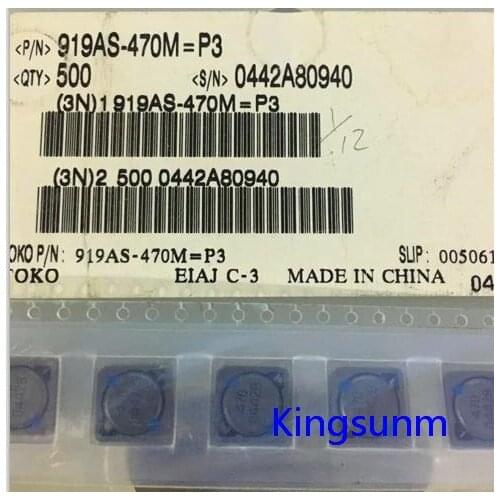 Free shipping 10pcs 919AS-470M=P3 47UH original TOKO power inductance coil inlet