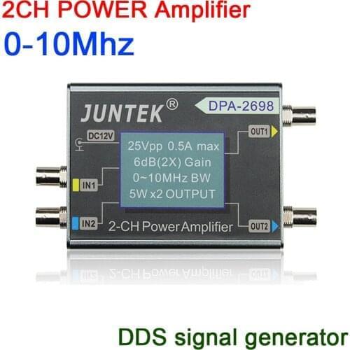 10MHz Dual channel DDS function signal generator 2CH power amplifier signal source sine wave square Digital LCD display