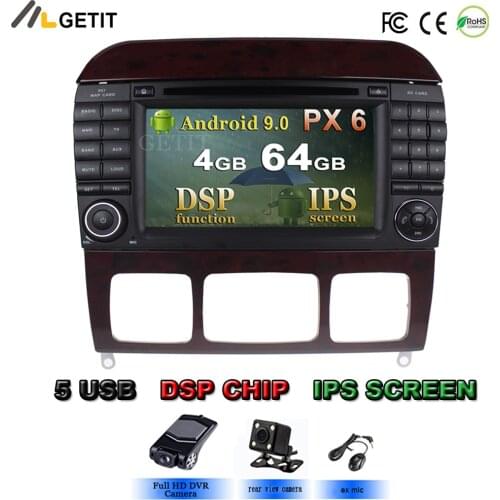 IPS DSP Android 10 4G 64G CAR DVD player For Mercedes Benz W215 W220/S280/S320/S350/S400/S430 GPS radio multimedia WIFI BT