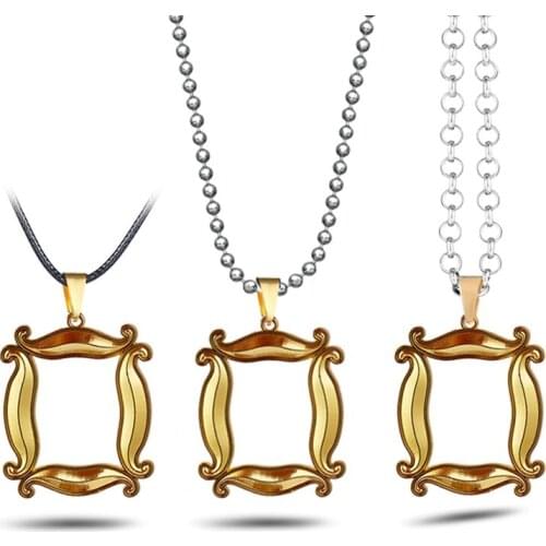 Friends TV Show Metal Pendant Necklace Photo Frame Choker Necklace Chains For Good Friends Gift Men Women Jewelry