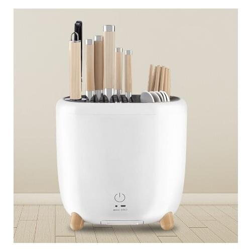 Multi-function sterilizing kitchen spoon chopsticks integrated storage disinfection utensils knife holder J03