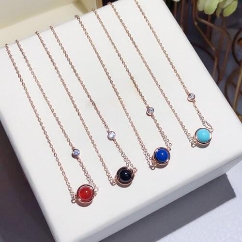 Fashion luxury all-match hot-selling brand S925 sterling silver sliding lock pendant necklace Top zircon necklace jewelry