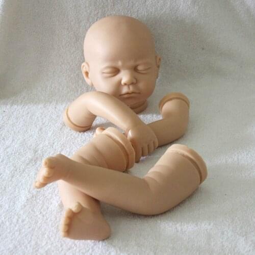 Soft Silicone Reborn Doll Kits(head,3/4limbs) Unpainted Baby Model DIY Sets for Artist Handmade Dolls Accessories