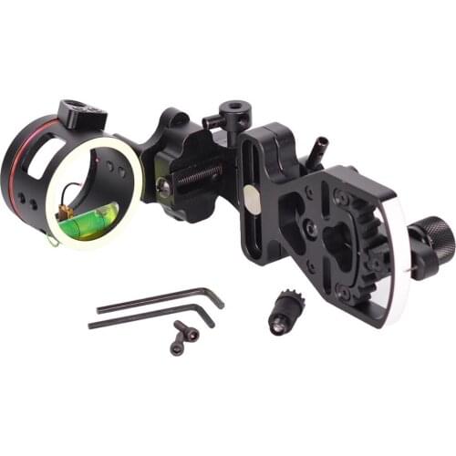 Wholesale 1 pin Compound Bow Sight Parts Archery Micro Adjustable Ultra Light Bow Sight Upgrade Replacement(Right Hand)hot sale