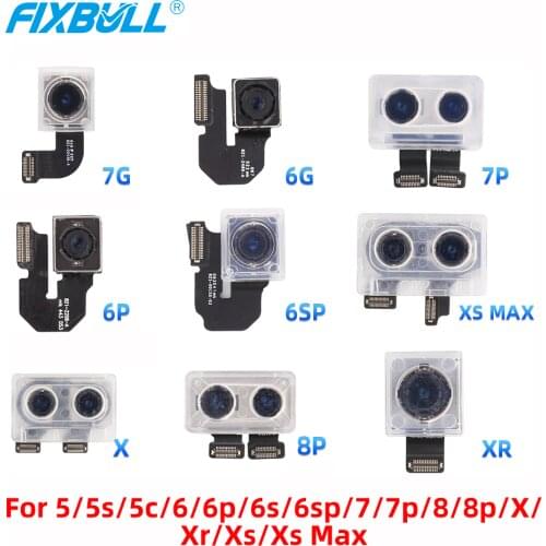 FIXBULL Original 100% New Back Camera For iPhone 6 6S 7 8 Plus X Xr Xs Max Rear Camera Main Lens Flex Cable Repair Parts