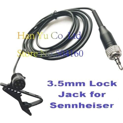 Professional Lavalier Lapel Tie Clip Cardioid Condenser Microphone For Sennheiser Wireless BodyPack Transmitter 3.5 mm Lockable