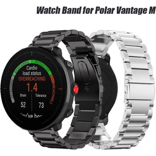 Stainless Steel Watch Strap for Polar Vantage M 22mm Metal Watchband Bracelet for POLAR Vantage M Replacement Band Belt