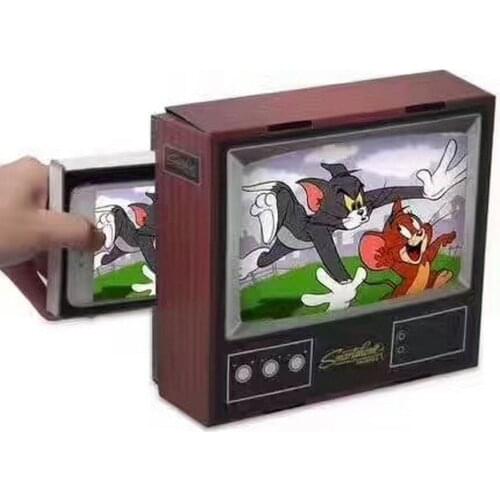 Retro TV Phone Screen Video DIY Enlarger Amplifier Magnifier Retro TV Appearance