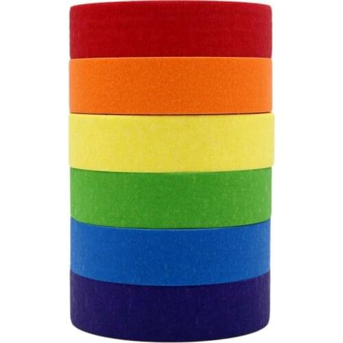 Hot 6pcs/Set Fluorescent Tape UV Black Reactive Glow in The Dark Tape Neon Gaffer Tape Safety Warning for Home Decor