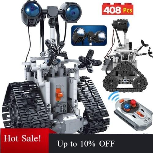 Walee 408PCS RC Robot Electric Building Blocks Technic Remote Control Intelligent Robot Bricks Toy For Children