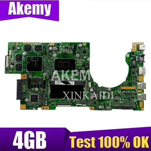 XinKaidi For ASUS K501U K501UX K501UXM K501UQ K501UW Loptop motherboard Mian board W/4GB i5-6200U GTX960M-4G DDR4 Memory slot