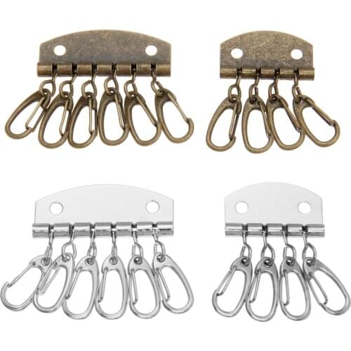 1Pc Metal Leather Craft DIY Pure Brass Key Row Rivet Hook Patchwork Sewing DIY Key Holders For Leather Bag Accessories Tool