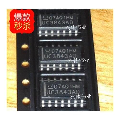 10PCS New original authentic UC3843 UC3843AD SOP14 High Performance Current Mode Controller