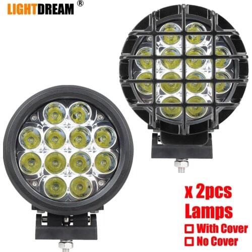12V 24V Car 60W Led Driving lights LED Off road Lights 6" inch Round SpotLamp For SUV ATV Tractor Night lights x2pcs/lots