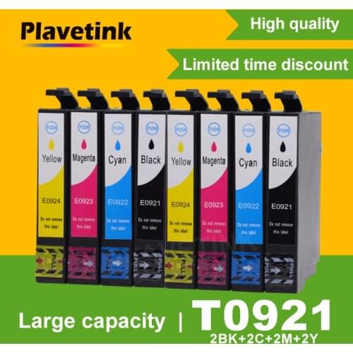 2 Set T0921 92 92N Full Ink Cartridges For Epson Printer Cartridge Stylus CX4300 TX117 T26 T27 TX106 TX119 TX109 C91 Inkjet