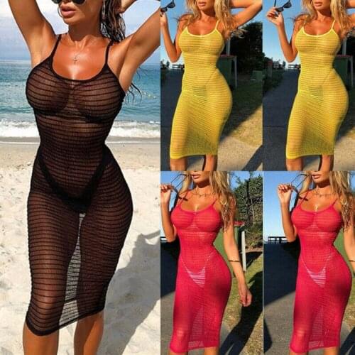 2020 Womens Swimwear Lace Sexy Summer Crochet Bathing Suit Bikini Swimwear Cover Up Beach Dress Hollow Out One Piece Tops