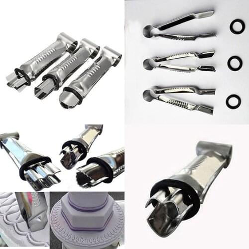 3pcs/set Stainless Steel Cake Clip Clamp Crimper Cutters Mold,DIY Fondant Cake Clip,Lace Mould