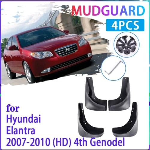4 PCS Car Mud Flaps for Hyundai Elantra HD 2007 2008 2009 2010 Mudguard Splash Guards Fender Mudflaps Auto Accessories